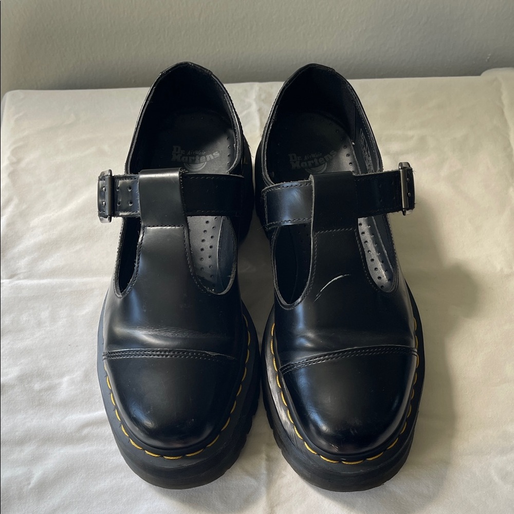 Dr. Martens | Bethan Polished Smooth Leather Platform Shoes